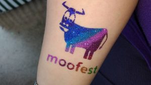 Custom branded glitter tattoo's great for corporate events